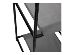 Armário de arrumação com 4 cestos tecido 63x30x71 cm aço cinza