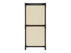 Armário de arrumação com 4 cestos tecido 63x30x71 cm aço creme