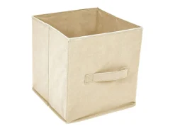 Armário de arrumação com 4 cestos tecido 63x30x71 cm aço creme