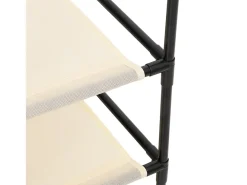 Armário de arrumação com 4 cestos tecido 63x30x71 cm aço creme