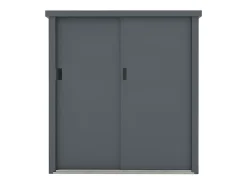 Armário de arrumação de jardim em aço galvanizado cinza - C125 x L80 x A131 cm - REIVAX