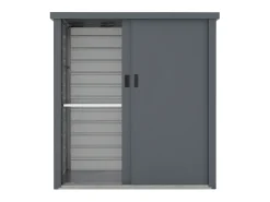 Armário de arrumação de jardim em aço galvanizado cinza - C125 x L80 x A131 cm - REIVAX
