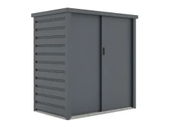 Armário de arrumação de jardim em aço galvanizado cinza - C125 x L80 x A131 cm - REIVAX