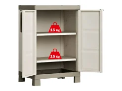 Armário de arrumação Excellence 97cm bege/cinzento-acastanhado