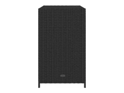 Armário de arrumação p/ jardim 83x45x76 cm vime PE preto