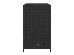 Armário de arrumação p/ jardim 83x45x76 cm vime PE preto