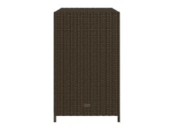 Armário de arrumação p/ jardim 83x45x76 cm vime PE castanho