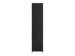 Armário de arrumação p/ jardim 59x40x180 cm vime PE preto