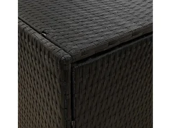 Armário de arrumação p/ jardim 59x40x180 cm vime PE preto