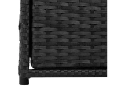 Armário de arrumação p/ jardim 55x59x69 cm vime PE preto
