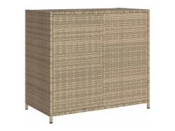Armário de arrumação p/ jardim 83x45x76 cm vime PE bege