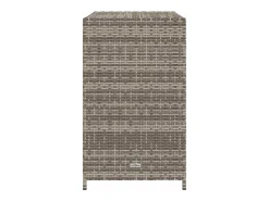 Armário de arrumação p/ jardim 83x45x76 cm vime PE cinzento