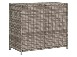 Armário de arrumação p/ jardim 83x45x76 cm vime PE cinzento