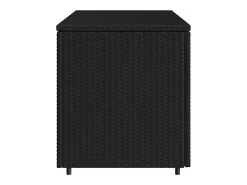 Armário de arrumação para jardim 110x55x60,5 cm vime PE preto