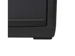 Armário de arrumação para jardim com 3 prateleiras preto