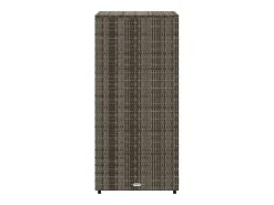 Armário de arrumação para jardim 50x55x115 cm vime PE cinzento