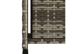 Armário de arrumação para jardim 50x55x115 cm vime PE cinzento
