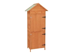 Armário de arrumação para jardim 42,5x64x190 cm castanho