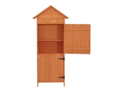 Armário de arrumação para jardim 42,5x64x190 cm castanho