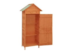 Armário de arrumação para jardim 42,5x64x190 cm castanho