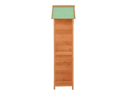 Armário de arrumação para jardim 42,5x64x190 cm castanho