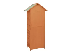 Armário de arrumação para jardim 42,5x64x190 cm castanho