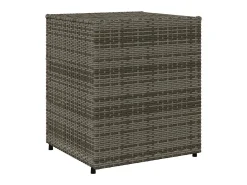 Armário de arrumação para jardim 55x59x69 cm vime PE cinzento