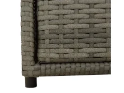 Armário de arrumação para jardim 55x59x69 cm vime PE cinzento