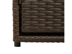 Armário de arrumação para jardim 110x55x60,5cm vime PE castanho