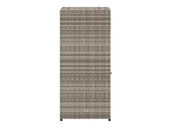 Armário de arrumação para jardim 55x55x111 cm vime PE cinzento