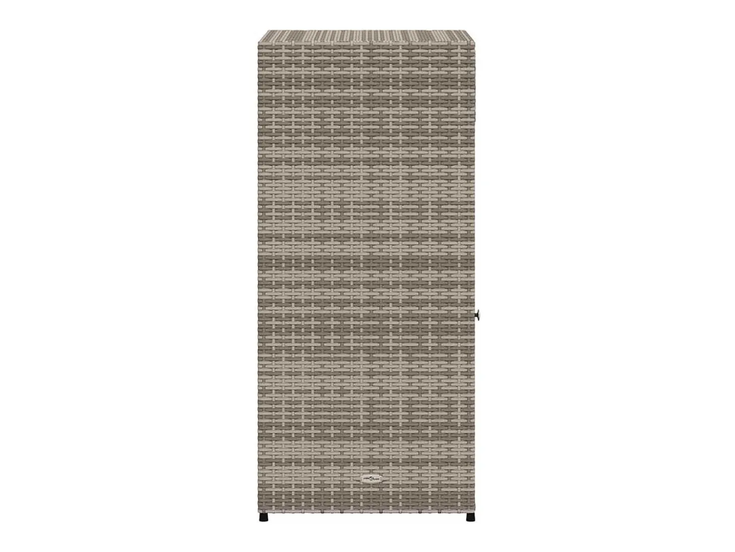 Armário de arrumação para jardim 55x55x111 cm vime PE cinzento