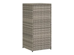 Armário de arrumação para jardim 55x55x111 cm vime PE cinzento