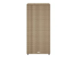 Armário de arrumação para jardim 50x55x115 cm vime PE bege