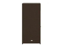Armário de arrumação para jardim 55x55x111 cm vime PE castanho