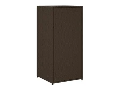 Armário de arrumação para jardim 55x55x111 cm vime PE castanho