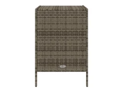 Armário de arrumação para jardim 55x59x80 cm vime PE cinzento