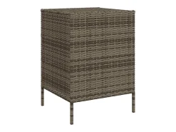 Armário de arrumação para jardim 55x59x80 cm vime PE cinzento