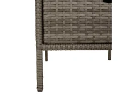 Armário de arrumação para jardim 55x59x80 cm vime PE cinzento