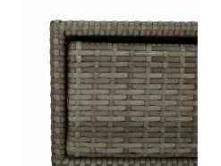 Armário de arrumação para jardim 55x59x80 cm vime PE cinzento