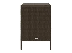 Armário de arrumação para jardim 55x59x80 cm vime PE castanho
