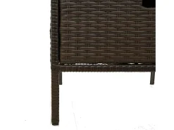 Armário de arrumação para jardim 55x59x80 cm vime PE castanho