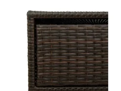Armário de arrumação para jardim 55x59x80 cm vime PE castanho