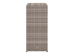 Armário de arrumação para jardim 105x55x113 cm vime PE cinzento