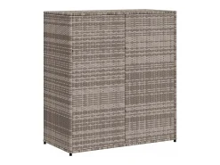 Armário de arrumação para jardim 105x55x113 cm vime PE cinzento