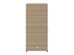 Armário de arrumação para jardim 55x55x111 cm vime PE bege