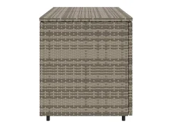 Armário de arrumação para jardim 110x55x60,5cm vime PE cinzento