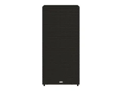 Armário de arrumação para jardim 50x55x115 cm vime PE preto