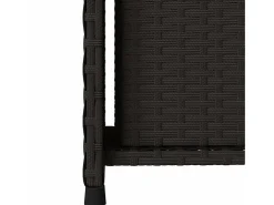 Armário de arrumação para jardim 50x55x115 cm vime PE preto