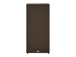 Armário de arrumação para jardim 50x55x115 cm vime PE castanho