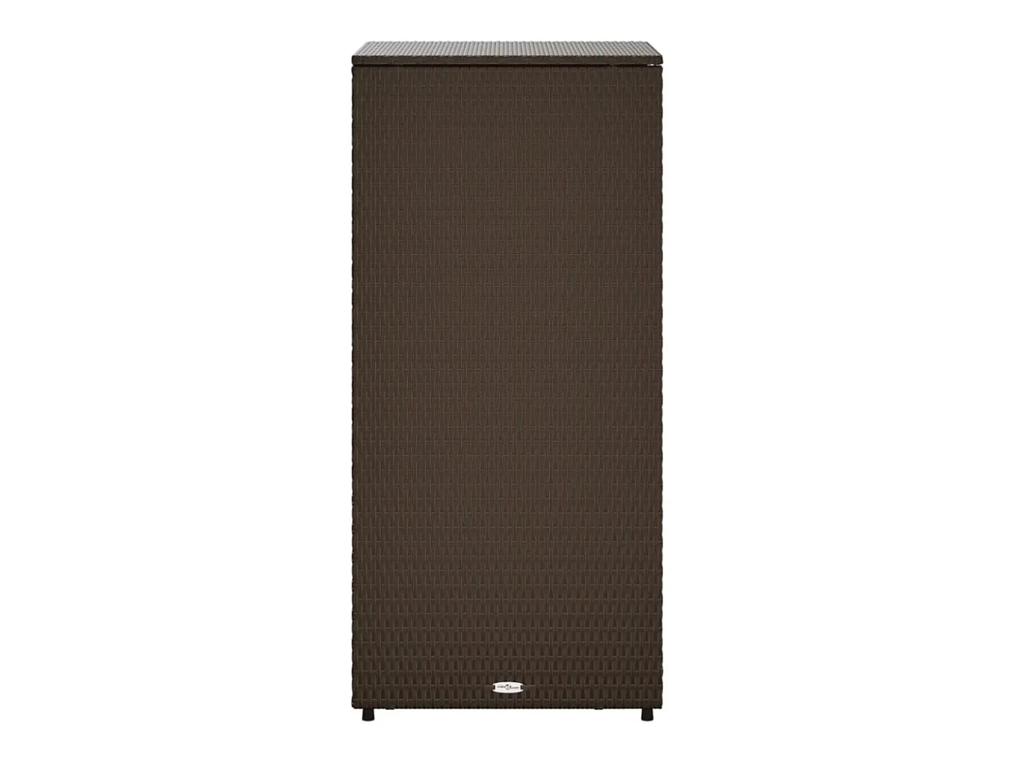 Armário de arrumação para jardim 50x55x115 cm vime PE castanho